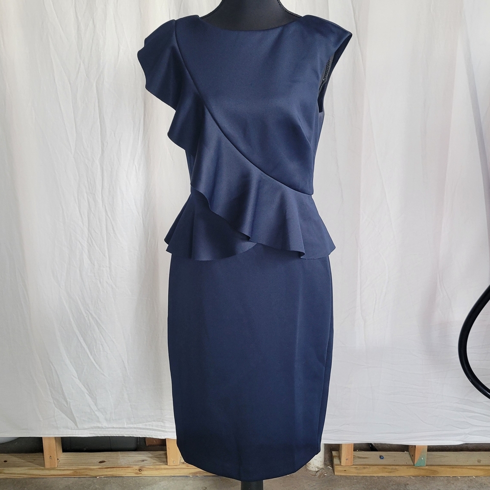 JH Collectibles Asymmetrical Navy Dress